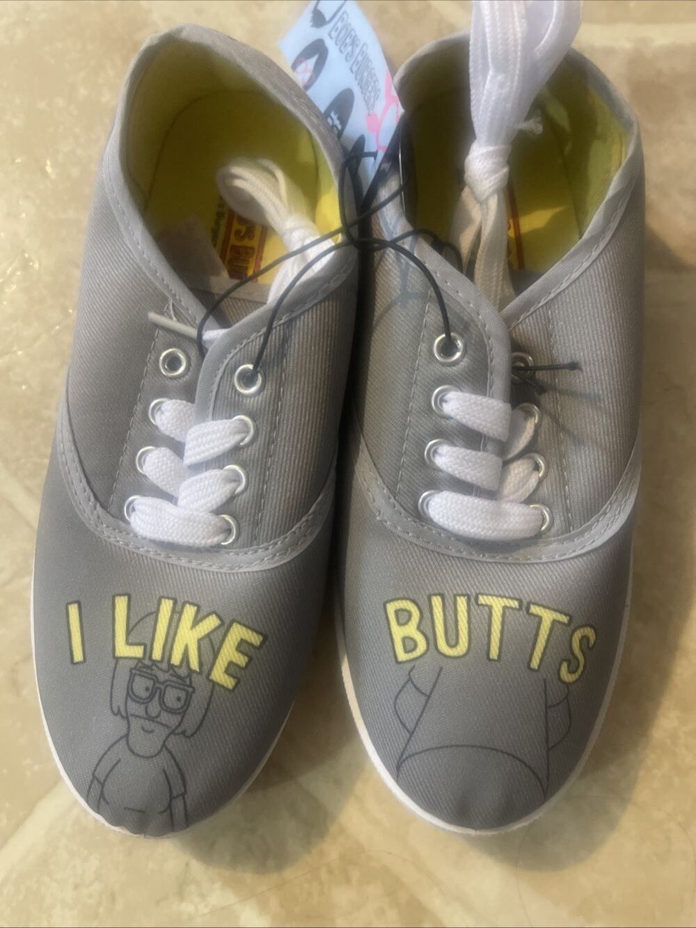 Bobs Burgers Retired 2016 Shoes Men’s 3 Women’s 5 New I Like Butts NWT